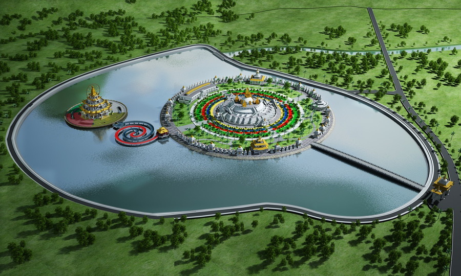 Phối cảnh tổng thể Đại bảo tháp Mandala Tây Thiên Phối cảnh tổng thể Đại bảo tháp Mandala Tây Thiên