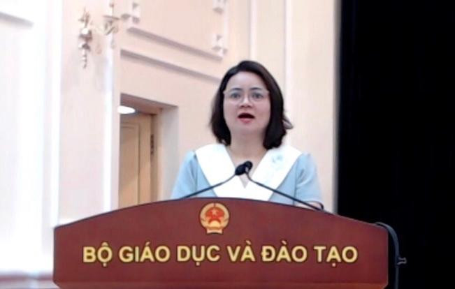 Phó Vụ trưởng Vụ GDMN Cù Thị Thủy phát biểu tại buổi Hội thảo tập huấn Phó Vụ trưởng Vụ GDMN Cù Thị Thủy phát biểu tại buổi Hội thảo tập huấn