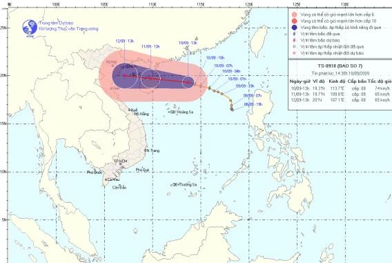 Hình thành cơn bão số 7