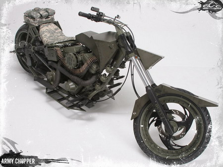 Army Bike: chiếc xe theo kiểu quân đội, rất hầm hố