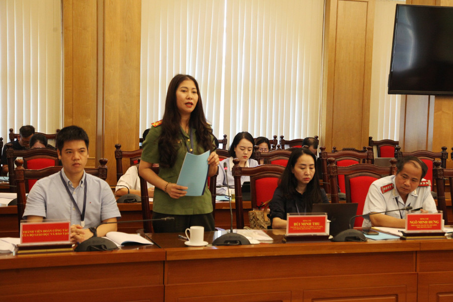 Đại diện Cục A05 – Bộ Công an phát biểu.