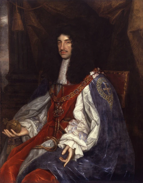 
Chân dung vua Charles II. Tranh:John Michael Wright. 