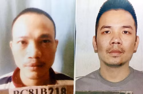 Thọ "sứt" và Tình. Ảnh: Công an cung cấp.