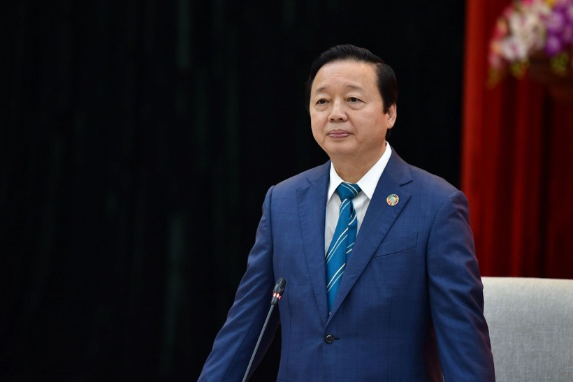 Phó Thủ tướng Trần Hồng Hà phát biểu tại buổi làm việc. Phó Thủ tướng Trần Hồng Hà phát biểu tại buổi làm việc.