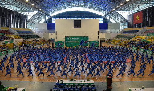 Màn đồng diễn tại lễ khai mạc Màn đồng diễn tại lễ khai mạc