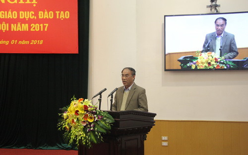 Ông Nguyễn Huy Bằng - Chánh Thanh tra Bộ GD&ĐT phát biểu tại Hội nghị Ông Nguyễn Huy Bằng - Chánh Thanh tra Bộ GD&ĐT phát biểu tại Hội nghị