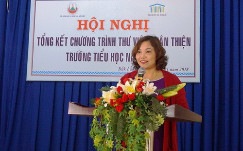 Bà Thái Thị Mỹ Bình - Trưởng Phòng GDTH phát biểu Bà Thái Thị Mỹ Bình - Trưởng Phòng GDTH phát biểu