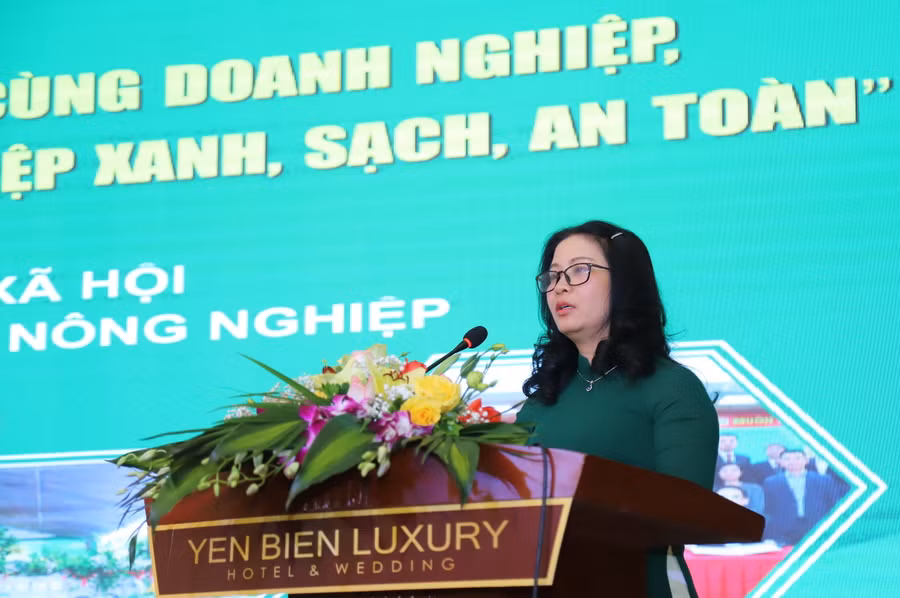 GS.TS Nguyễn Thị Lan - Giám đốc Học viện Nông nghiệp Việt Nam phát biểu khai mạc Hội nghị.
