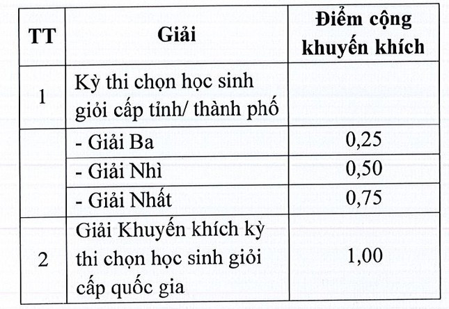 Điểm cộng khuyến khích giải thưởng quy đổi.