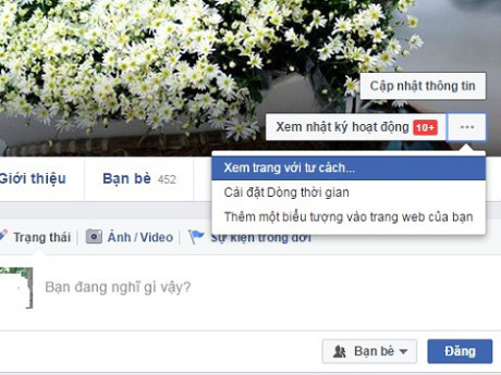 Xem trang facebook cá nhân với tư cách là tài khoản khác - Ảnh 2 Xem trang facebook ca nhan voi tu cach la tai khoan khac - Anh 2