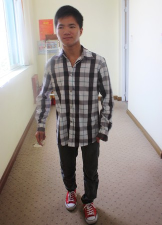 Dù bị khuyết tật nhưng Chiến vẫn hàng ngày nỗ lực để nuôi dưỡng ước mơ trở thành một 