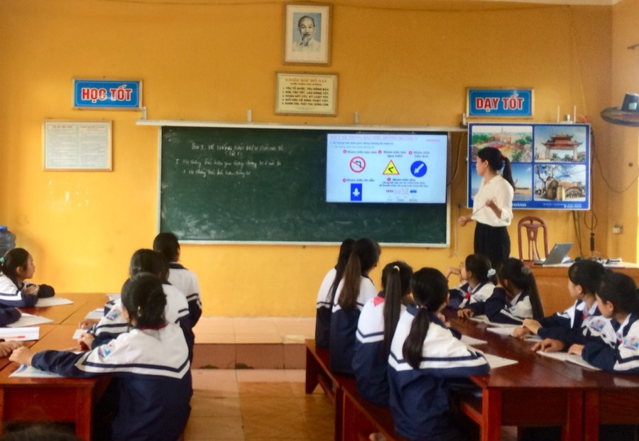 Chất lượng dạy học ngày một nâng cao ở Trường THCS Hải Đông minh chứng cho việc xây dựng NTM làm nền tảng phát triển GD.