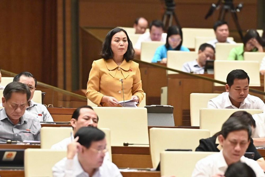 Đại biểu Quốc hội Huỳnh Thị Phúc phát biểu thảo luận tại hội trường. Đại biểu Quốc hội Huỳnh Thị Phúc phát biểu thảo luận tại hội trường.