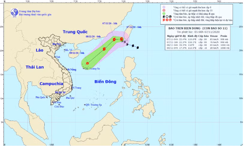 Hình ảnh về cơn bão Atsani