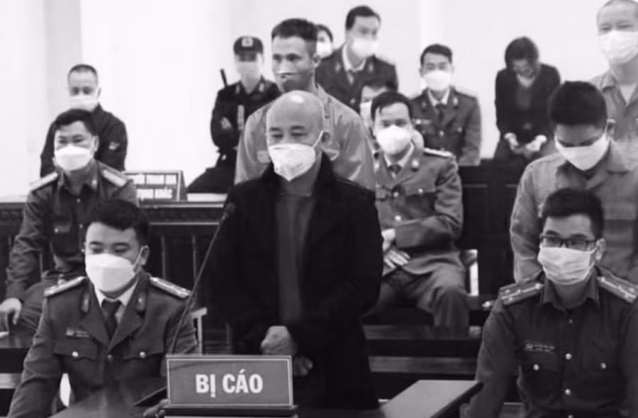 Bị cáo Nguyễn Xuân Đường (Đường "Nhuệ") tại phiên toà xét xử.