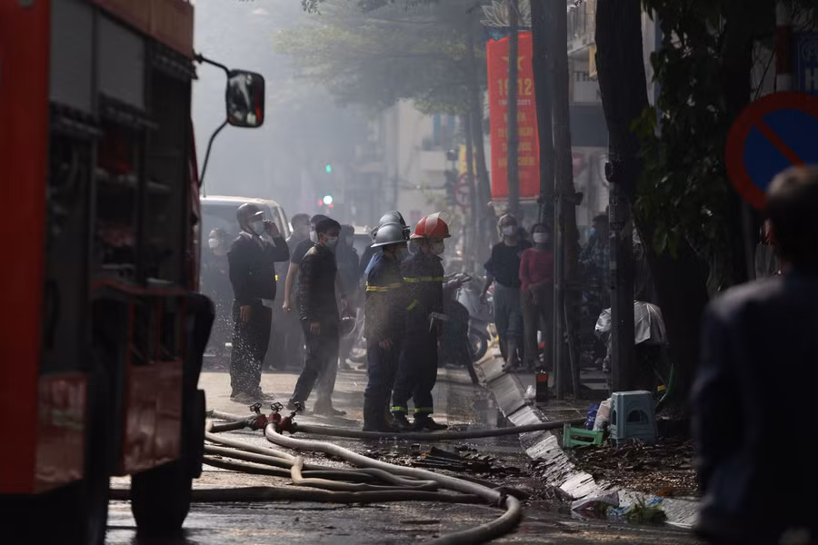 Ngay sau khi nhận được tin báo, lực lượng chức năng đã có mặt tại hiện trường.