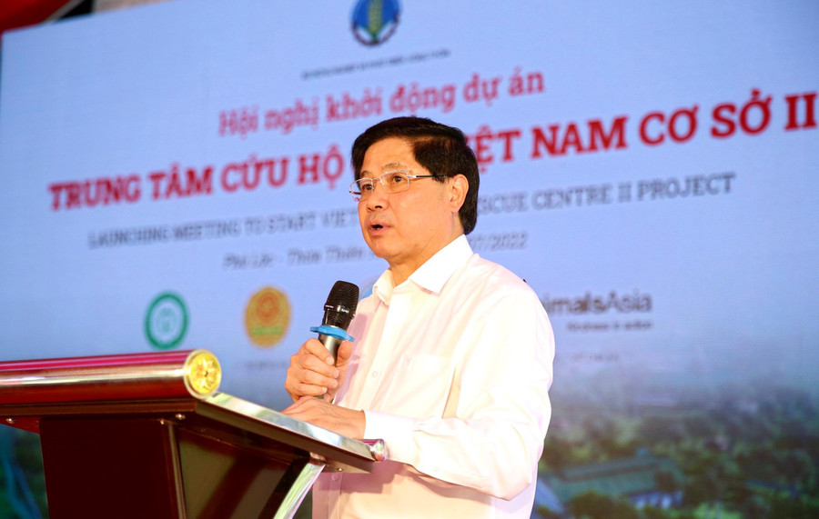 Ông Lê Quốc Doanh - Thứ trưởng Bộ Nông nghiệp và Phát triển nông thôn phát biểu ý kiến chỉ đạo tại Lễ khởi động.