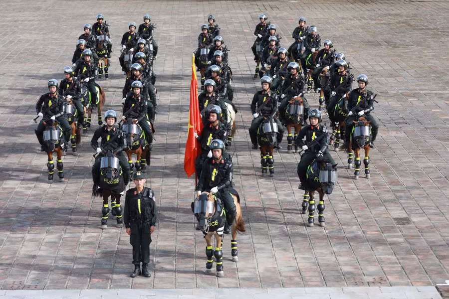 Đội kỵ binh chuẩn bị xuất quân.