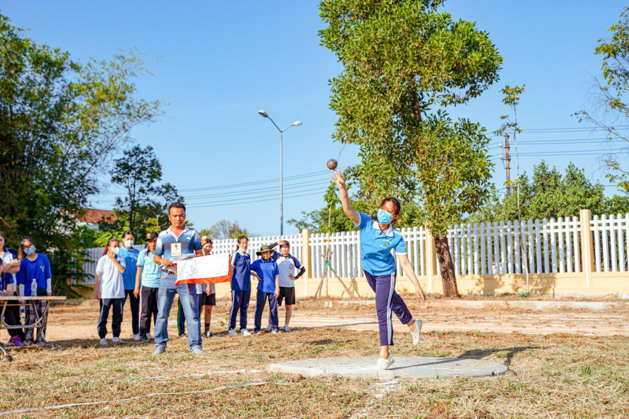 Người thi trong sáng đầu tiên đã thi đấu hết mình.