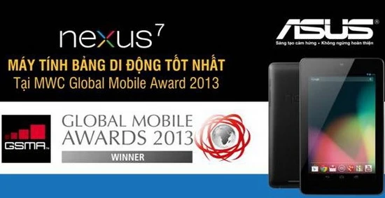 Nexus 7 là máy tính bảng di động tốt nhất tại MWC 2013