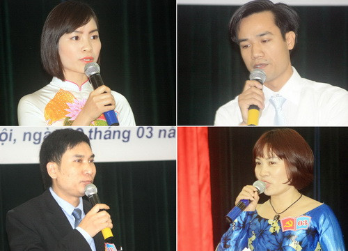 BGK Hội thi đánh giá các bài thuyết trình của TS có chiều sâu về nội dung. Ảnh, gdtd.vn