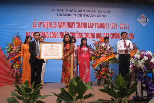 Trường THCS Thành Công đạt Chuẩn Quốc gia