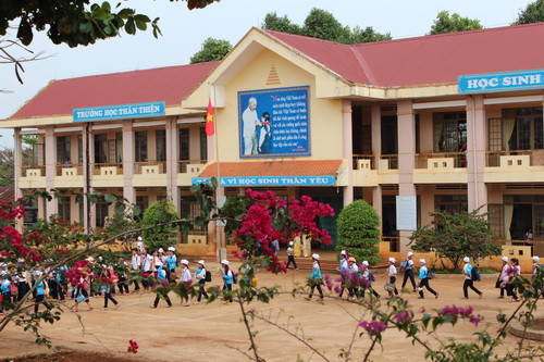 Trường tiểu học Lê Đình Chinh (Đăk Nông) với cảnh quan Xanh – sạch – đẹp tiêu biểu