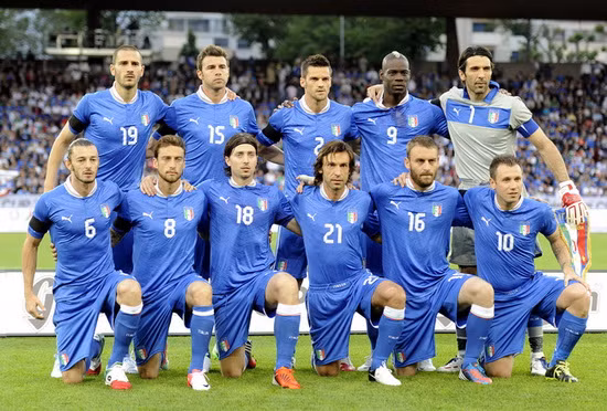 Đội tuyền Italia là đương kim á quân Euro 2012