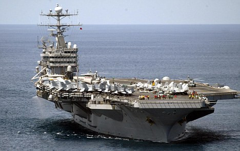 Moving target:The aircraft carrier USS Abraham Lincoln, one of six aircraft carriers in the U.S. Pacific Fleet. In total the U.S. Navy has 200 ships, 2,000 aircraft and 250,000 personnel deployed in Pacific waters Read more: http://www.dailymail.co.uk/news/article-1342197/China-moving-closer-deploying-ballistic-missile-sink-aircraft-carrier.html#ixzz19UXKLJlN