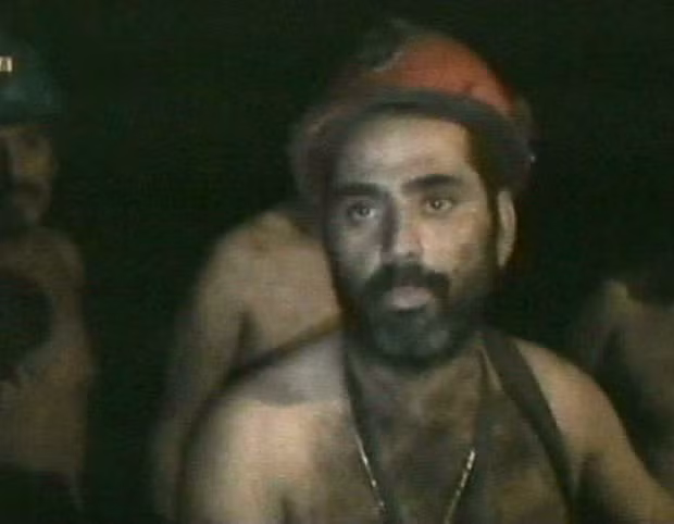 Mario Sepulveda, one of the 33 trapped miners at the San Jose gold and copper mine in Copiapo, 800 km north of Santiago