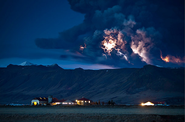 Volcanic Eruption in Iceland Photographed by Ragnar Th Sigurdsson / Arctic Images Eyjafjallajokull’s eruption lights up the Icelandic sky. It was an awesome spectacle, but the ash that followed created a global mess. Read more: http://www.time.com/time/photogallery/0,29307,2036245,00.html#ixzz18ZkaWpl9