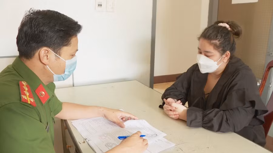 Đối tượng Tâm tại Cơ quan CSĐT (ảnh: CACC).