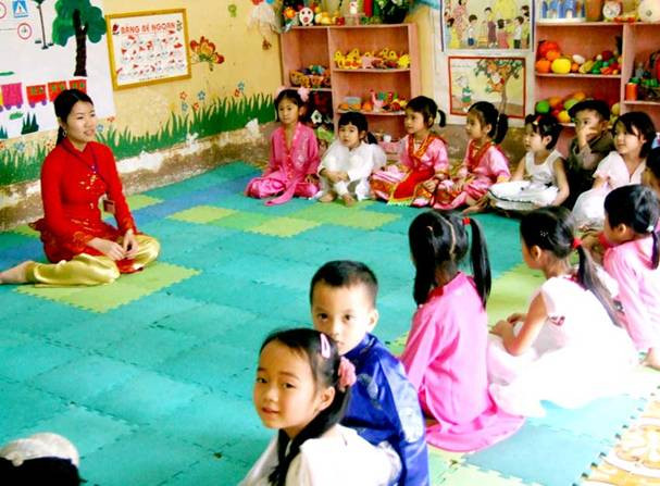 "Cần phát huy tính chủ động sáng tạo của GV và HS" ảnh 5 Giờ học của các em trường Mầm non Dương Quang