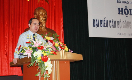 Phó Thủ tướng, Bộ trưởng Nguyễn Thiện Nhân phát biểu chỉ đạo Hội nghị. Ảnh: N.N Phó Thủ tướng, Bộ trưởng Nguyễn Thiện Nhân phát biểu chỉ đạo Hội nghị. Ảnh: N.N