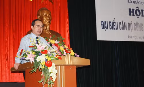 Phó Thủ tướng, Bộ trưởng Nguyễn Thiện Nhân phát biểu chỉ đạo Hội nghị. Ảnh: N.N