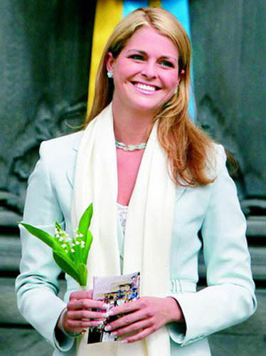 1. Princess Madeleine of Sweden Her adorable appearance and easy-going character make her popular with the public. In 2003, a Swedish leading magazine even chose the picture of Princess Madeleine as its poster.