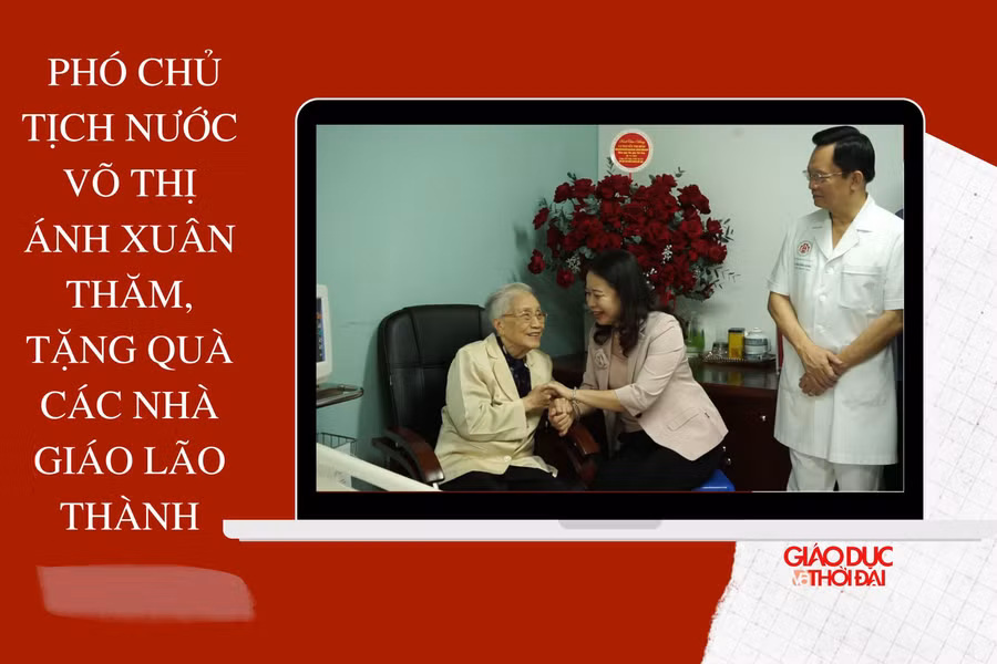 Phó Chủ tịch nước Võ Thị Ánh Xuân thăm, tặng quà các nhà giáo lão thành