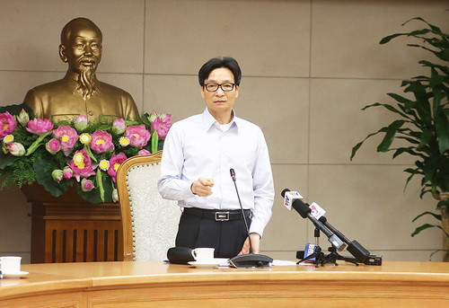 Phó Thủ tướng Vũ Đức Đam phát biểu tại cuộc họp. Ảnh: VGP Phó Thủ tướng Vũ Đức Đam phát biểu tại cuộc họp. Ảnh: VGP