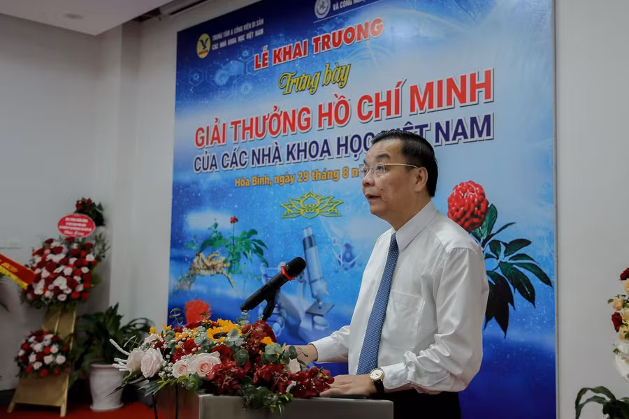 Ông Chu Ngọc Anh – Bộ trưởng Bộ Khoa học và Công nghệ phát biểu tại buổi lễ