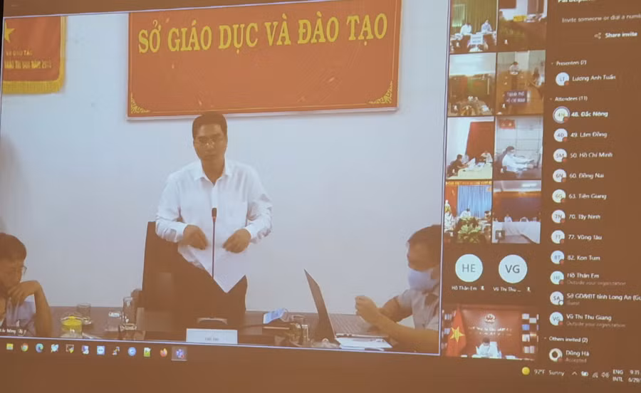 Buổi kiểm tra được thực hiện theo hình thức trực tuyến