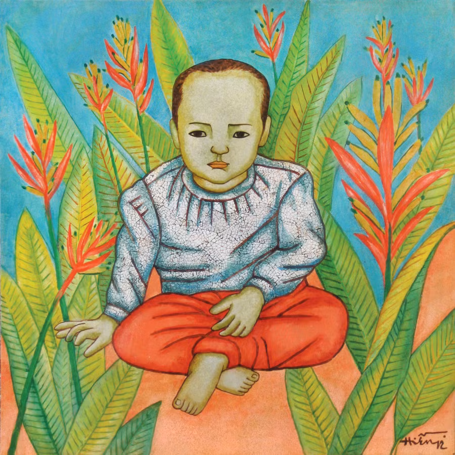Ngái ngủ - Sơn mài