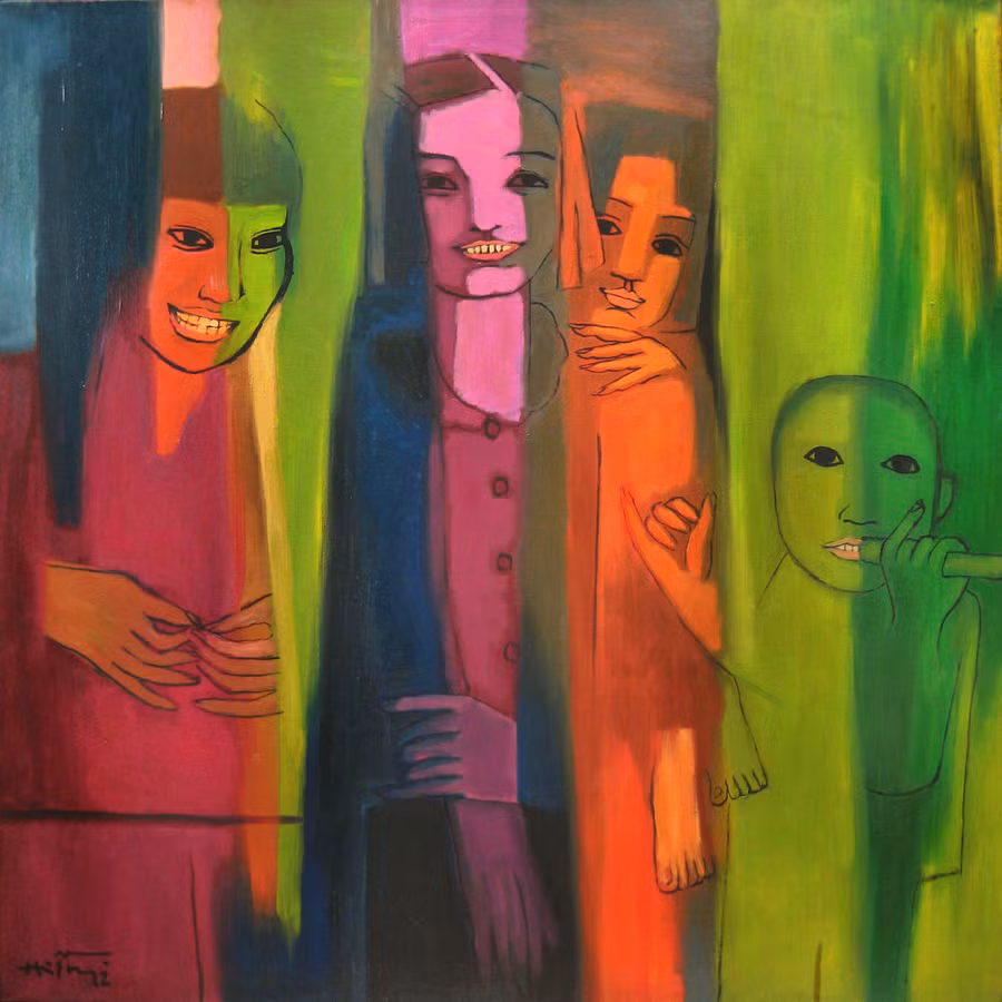 Ban cung xom - Son dau - 80x80cm - Nam 2012.jpg