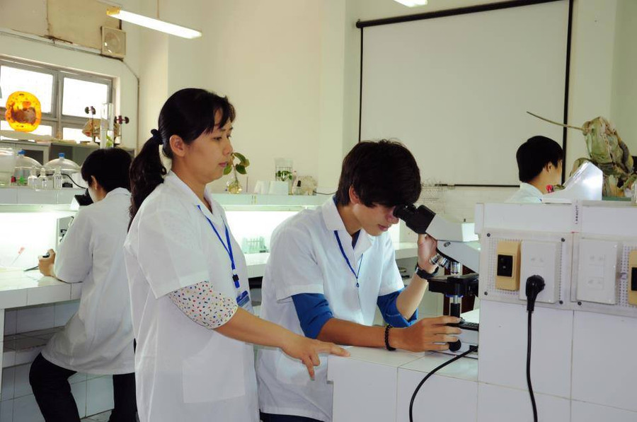 Học sinh thực hành thí nghiệm trong các trường phổ thông Việt Nam