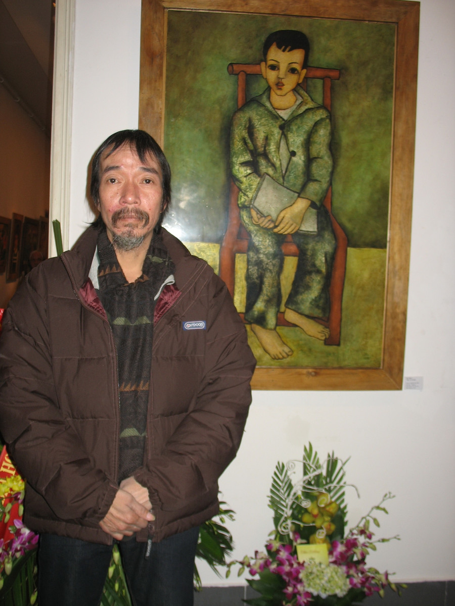 Họa sĩ Nguyễn Việt Tuấn (em trai của họa sỹ Nguyễn Thị Hiền) - nguyên mẫu trong bức tranh Em Tuấn