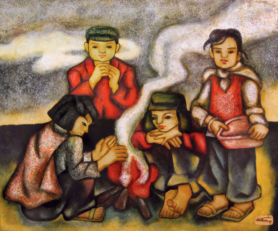 Sưởi lửa - Sơn mài - 100x120cm.jpg