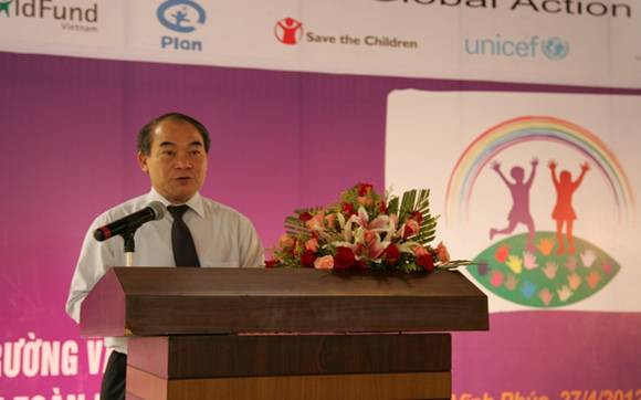 Thứ trưởng Nguyễn Vinh Hiển: Chính phủ Việt nam là đã, đang và sẽ thực hiện các chính sách, các hoạt động nhằm đảm bảo cơ hội tiếp cận một nền GD cơ bản có chất lượng. 