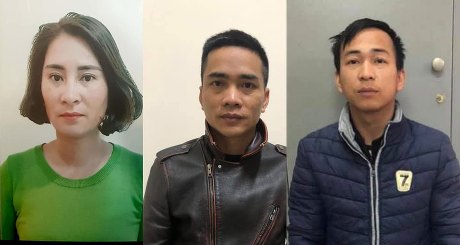 Các đối tượng bị cơ quan chức năng khởi tố. Ảnh: Công an Hà Nội Các đối tượng bị cơ quan chức năng khởi tố. Ảnh: Công an Hà Nội