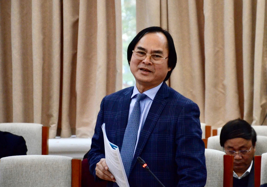 Ông Nguyễn Đức Tài ghi nhận những nỗ lực, cố gắng của ngành Giáo dục trong quá trình triển khai, thực hiện Chương trình giáo dục phổ thông 2018.