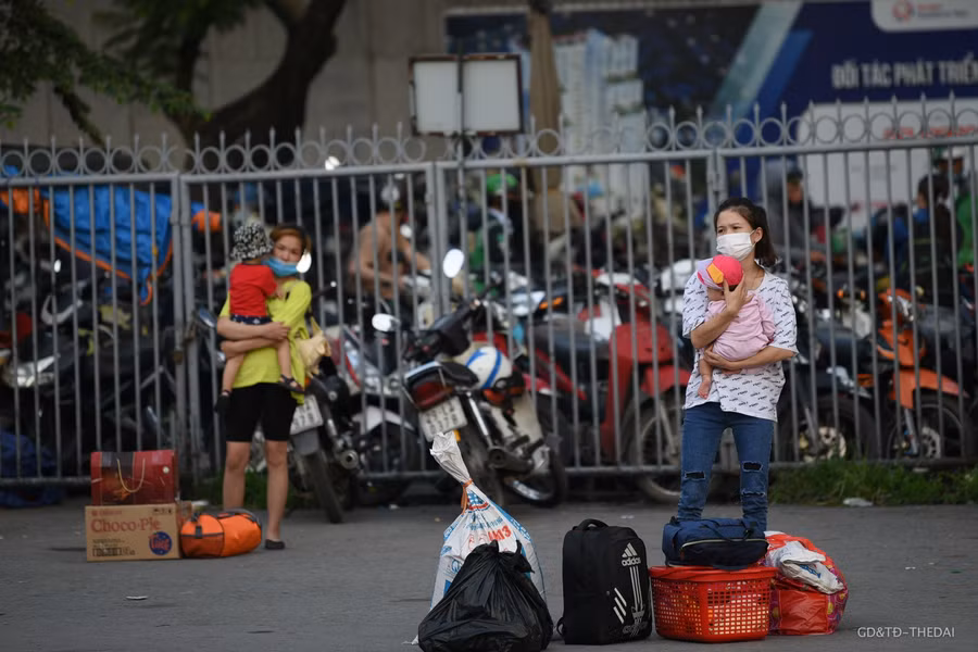 Nhiều gia đình cho con em lên thành phố ngay trong chiều nay.