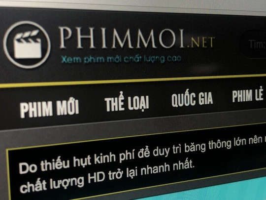 Công an thành phố Hồ Chí Minh khởi tố vụ chiếu phim lậu trên trang phimmoi.net.